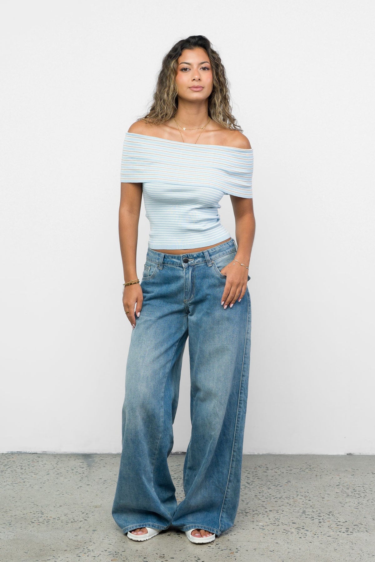 Horizon Off Shoulder Knit Top