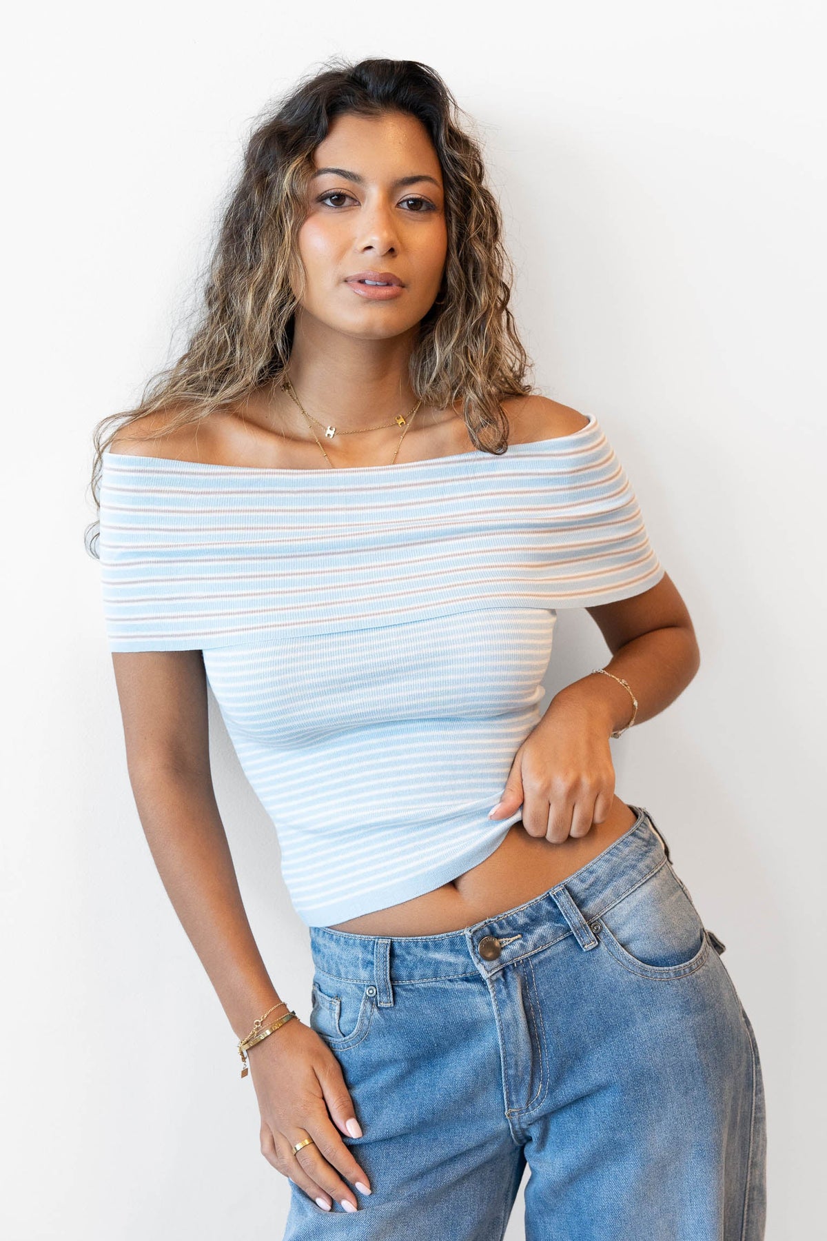 Horizon Off Shoulder Knit Top